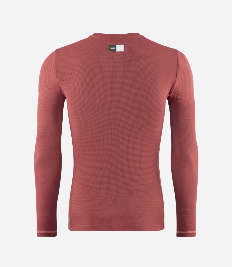 Uomo PEdALED | Base Layer A Maniche Lunghe Dark Red