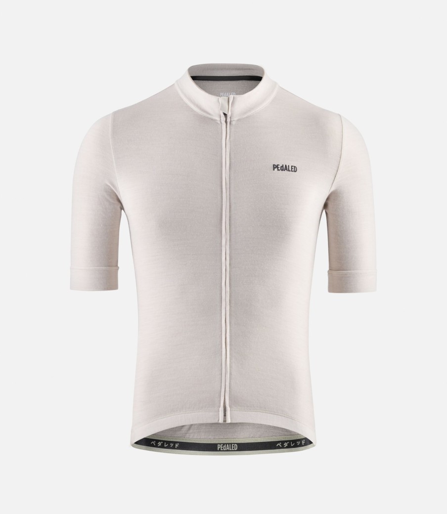 Uomo PEdALED | Maglia In Merino Maniche Corte Off-White