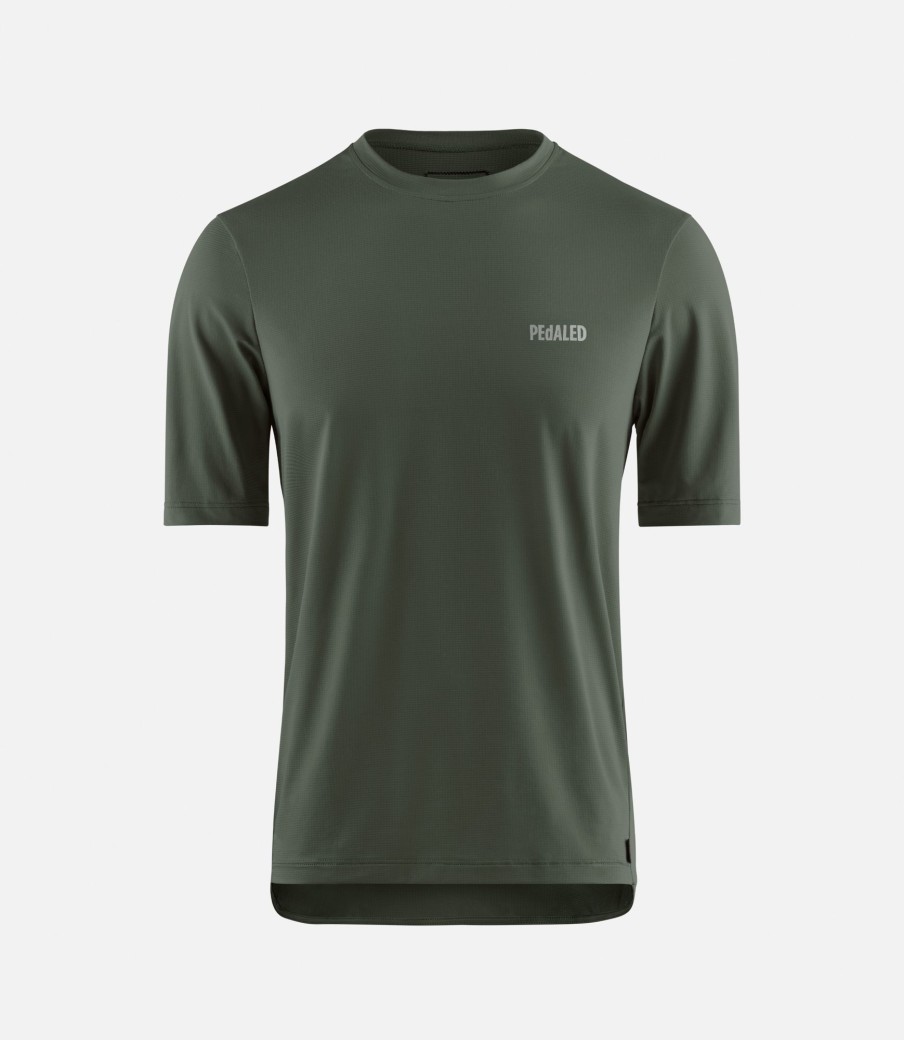 Uomo PEdALED | T-Shirt Polartec® Da Gravel Grey Ink