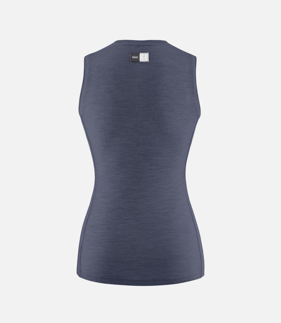 Donna PEdALED | Base Layer In Merino Senza Maniche Da Donna Dark Navy