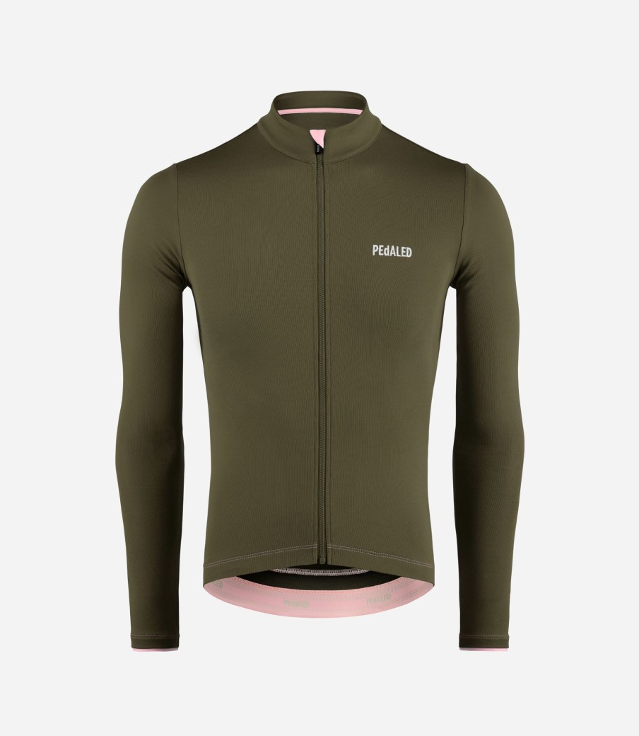 Uomo PEdALED | Maglia Merino Maniche Lunghe Verde