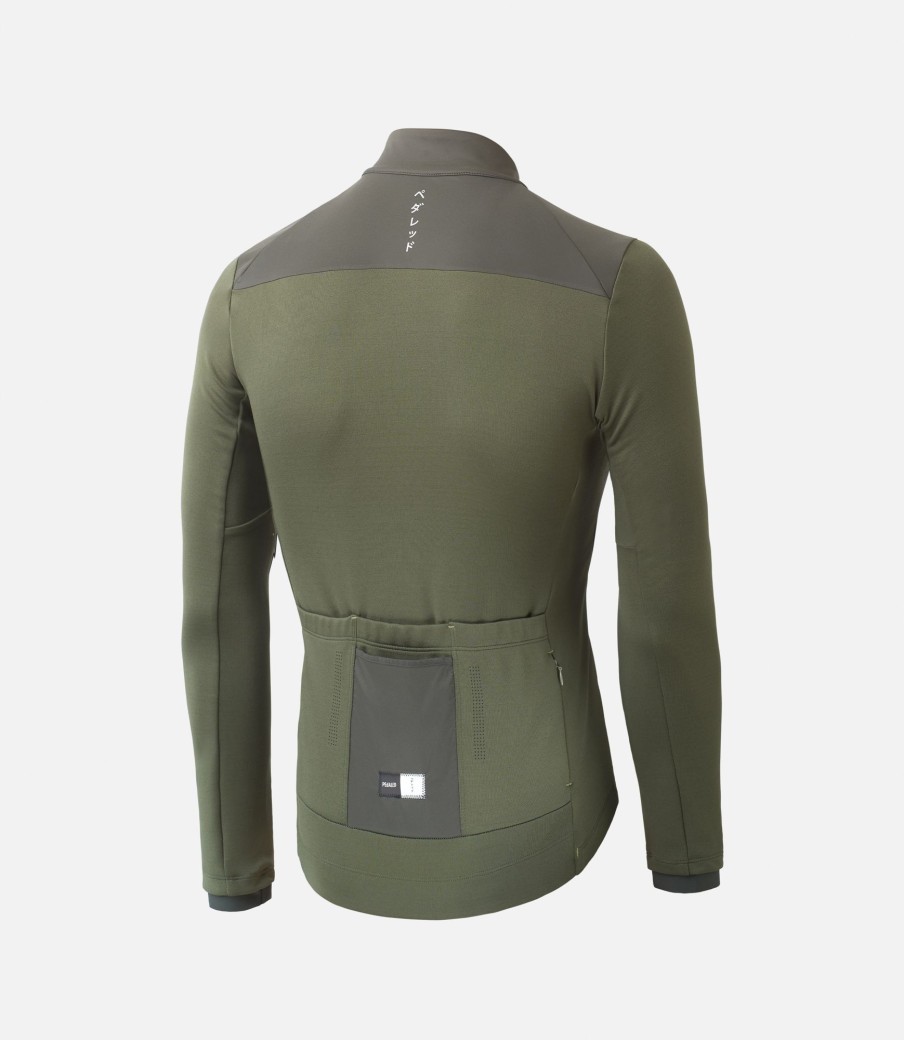 Uomo PEdALED | Maglia Antivento In Lana Merino A Maniche Lunghe Forest Night