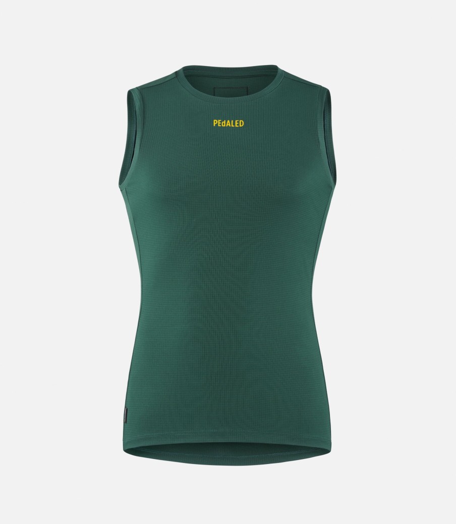 Uomo PEdALED | Base Layer Senza Maniche Power Dry® Dark Green