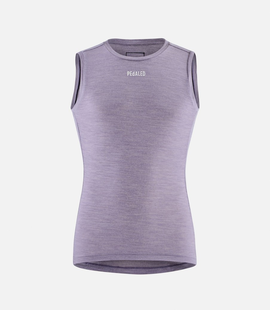 Uomo PEdALED | Base Layer In Merino Senza Maniche Lilac