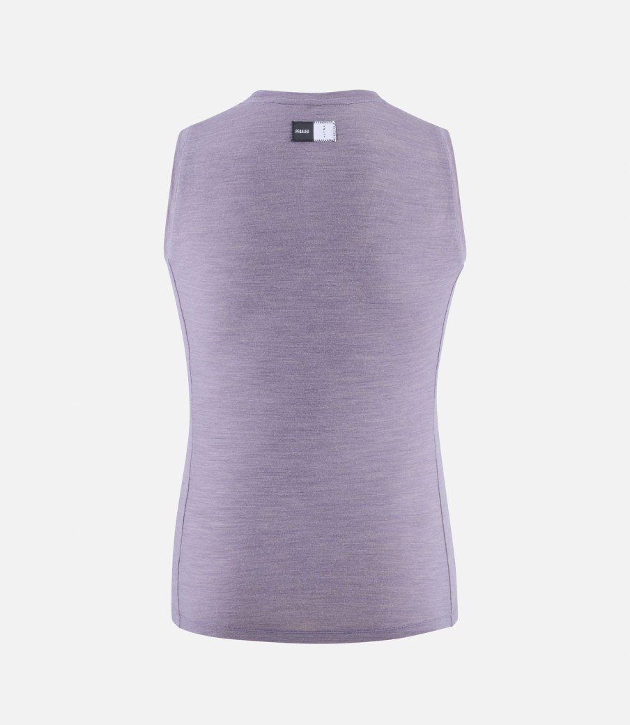 Uomo PEdALED | Base Layer In Merino Senza Maniche Lilac