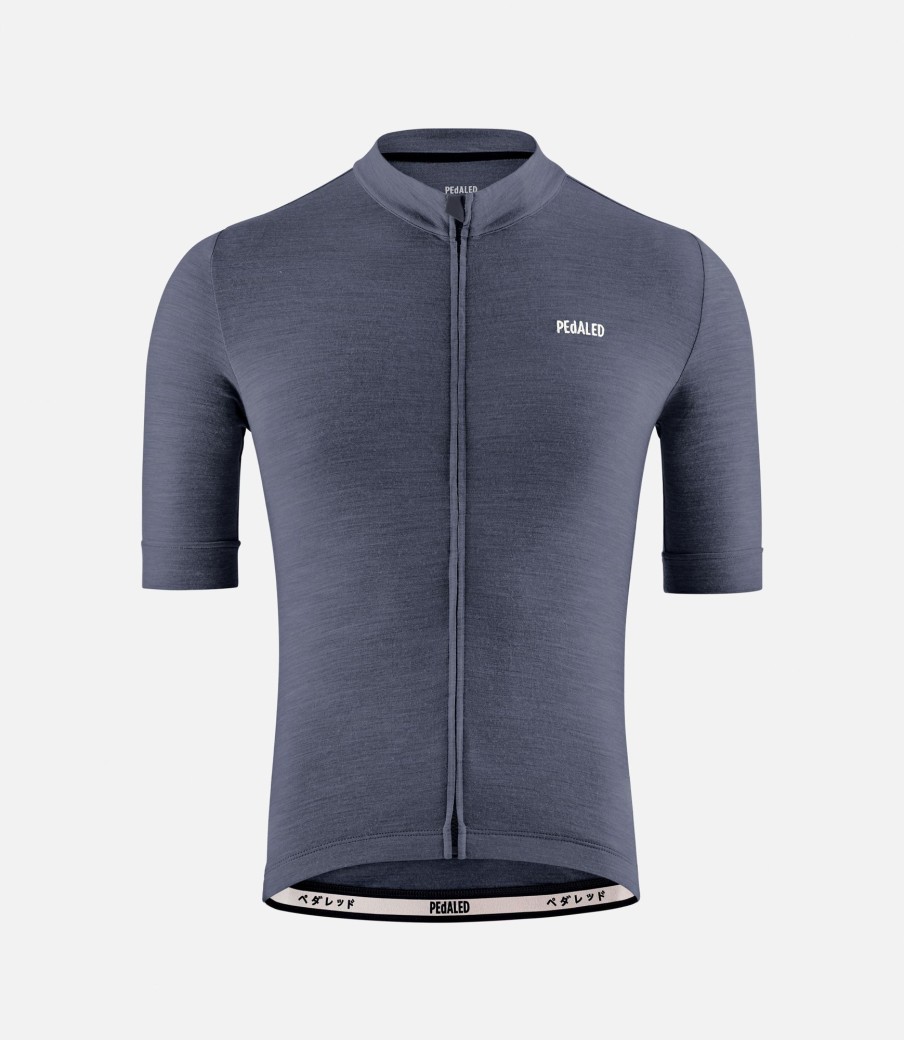 Uomo PEdALED | Maglia In Merino Maniche Corte Dark Navy