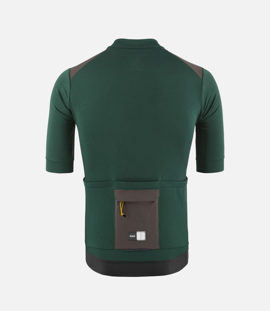 Uomo PEdALED | Maglia In Lana Merino A Maniche Corte Dark Green