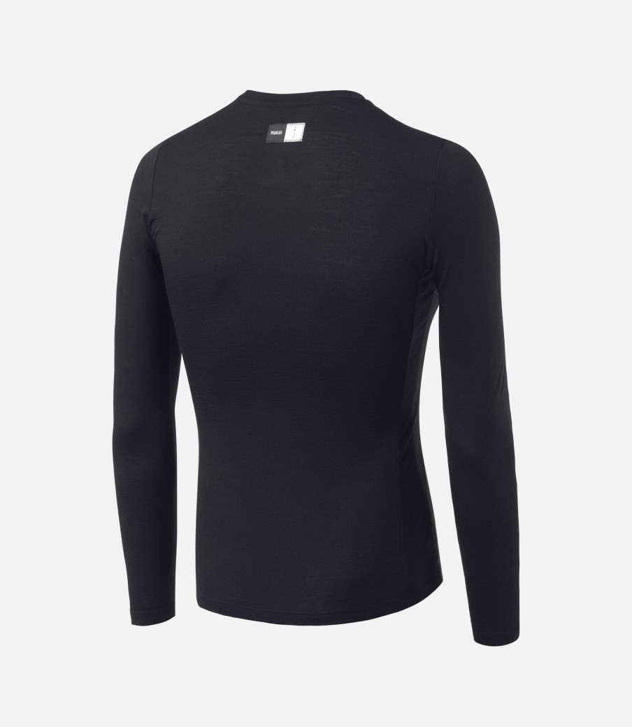 Uomo PEdALED | Base Layer In Merino A Maniche Lunghe Nero