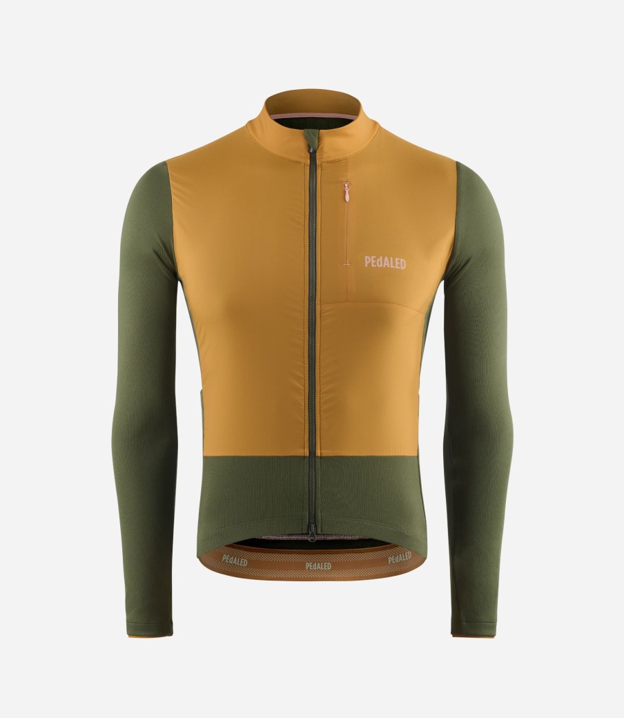 Uomo PEdALED | Maglia In Merino Antivento Verde