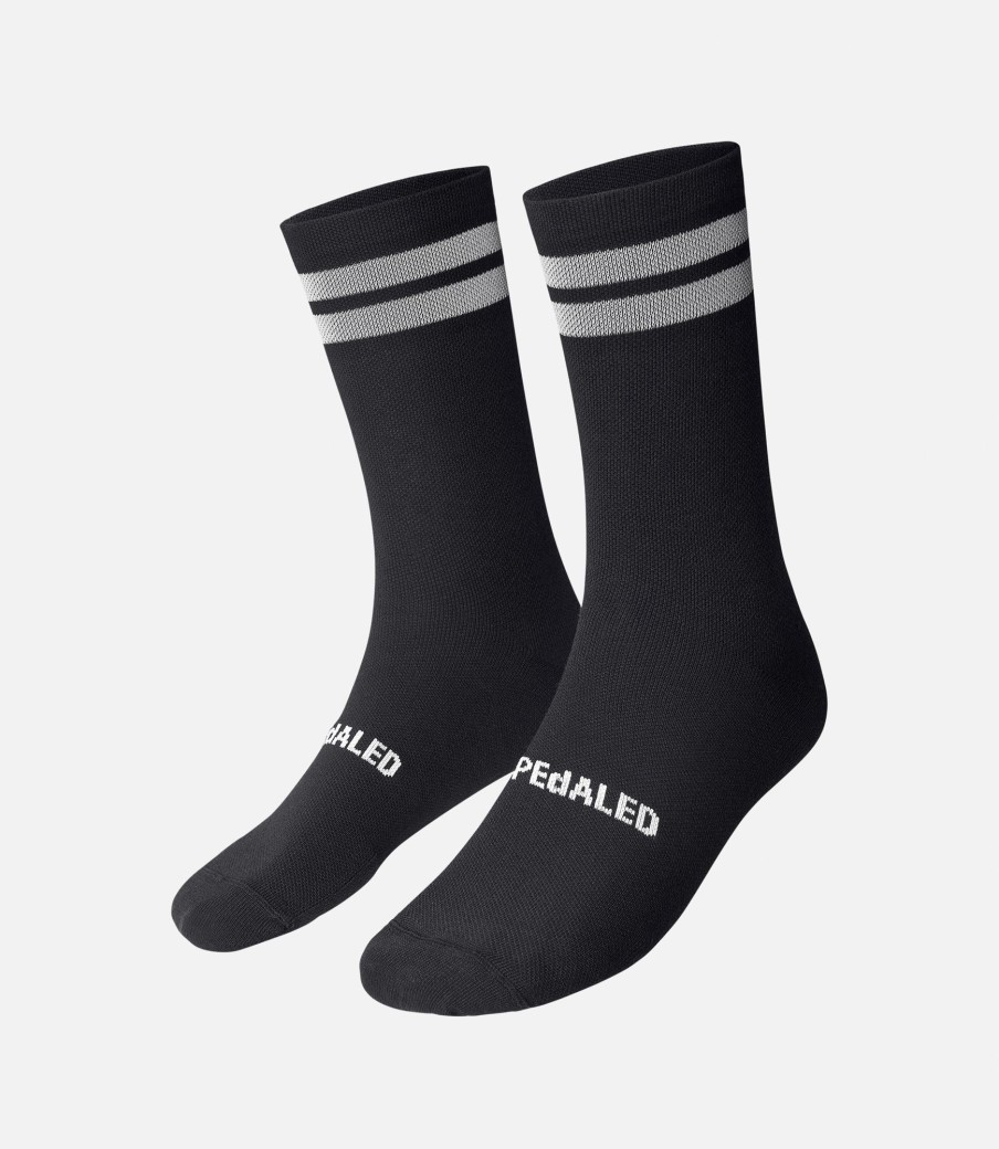 Uomo PEdALED | Calze Riflettenti Primaloft® Nero