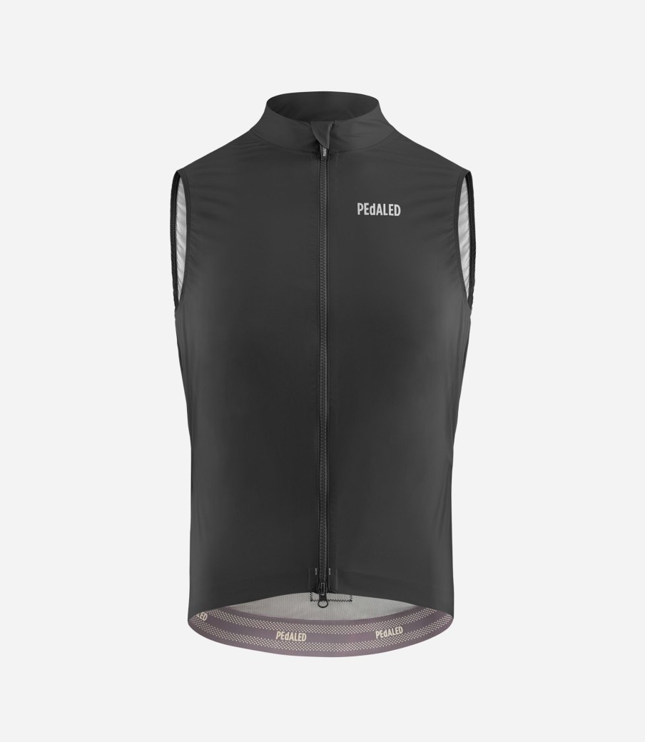 Uomo PEdALED | Gilet Impermeabile Nero