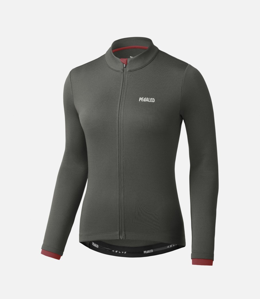 Donna PEdALED | Maglia In Merino A Maniche Lunghe Da Donna Grey Ink