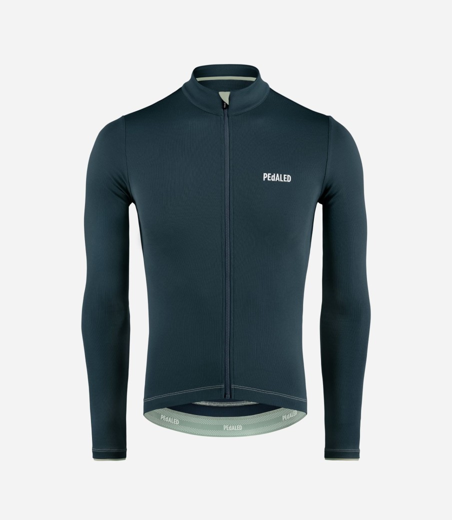 Uomo PEdALED | Maglia Merino Maniche Lunghe Navy