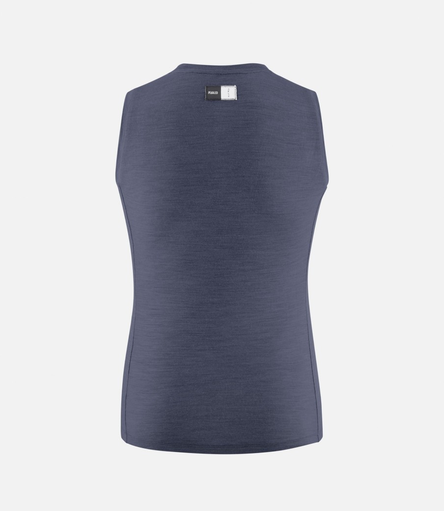 Uomo PEdALED | Base Layer In Merino Senza Maniche Dark Navy