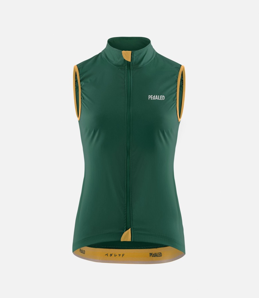 Donna PEdALED | Gilet Antivento Da Donna Dark Green