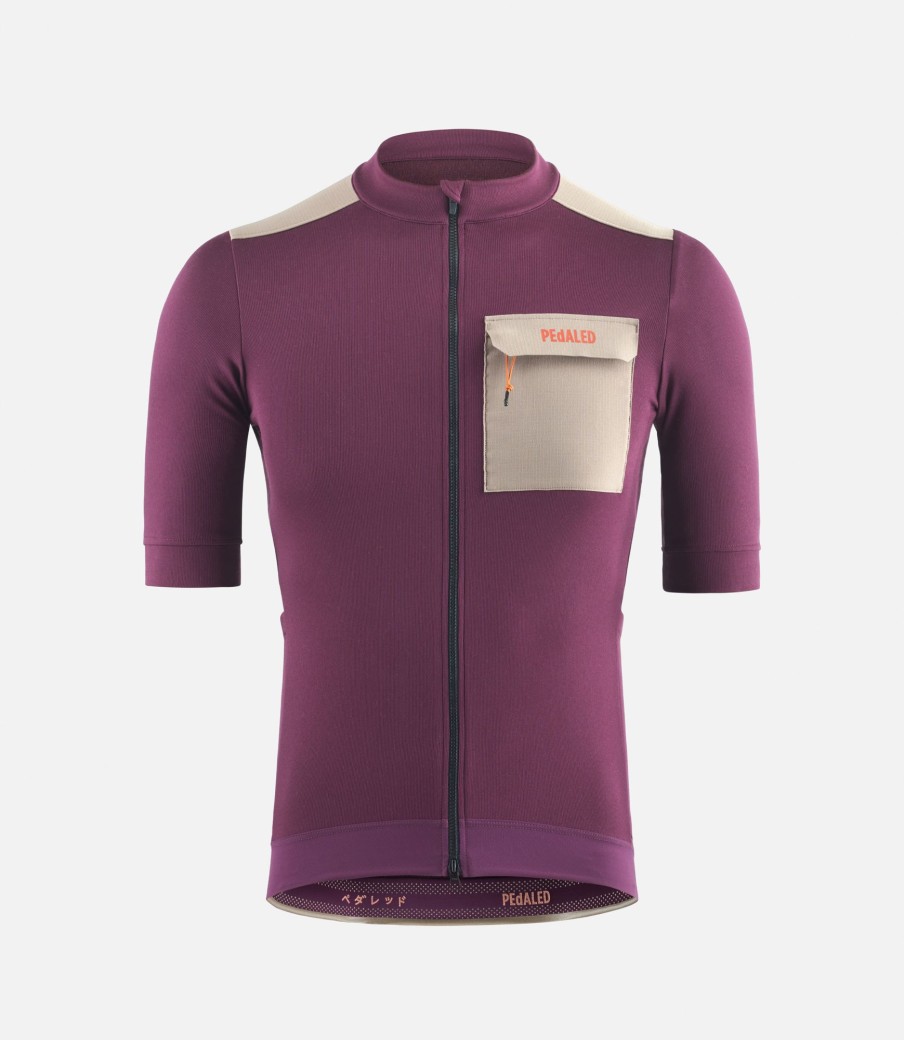 Uomo PEdALED | Maglia In Lana Merino A Maniche Corte Viola