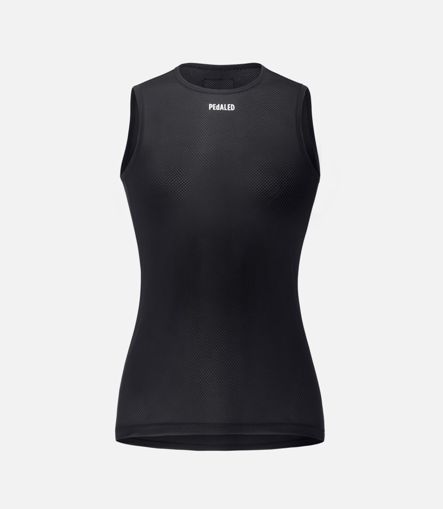 Donna PEdALED | Base Layer Senza Maniche Da Donna Nero