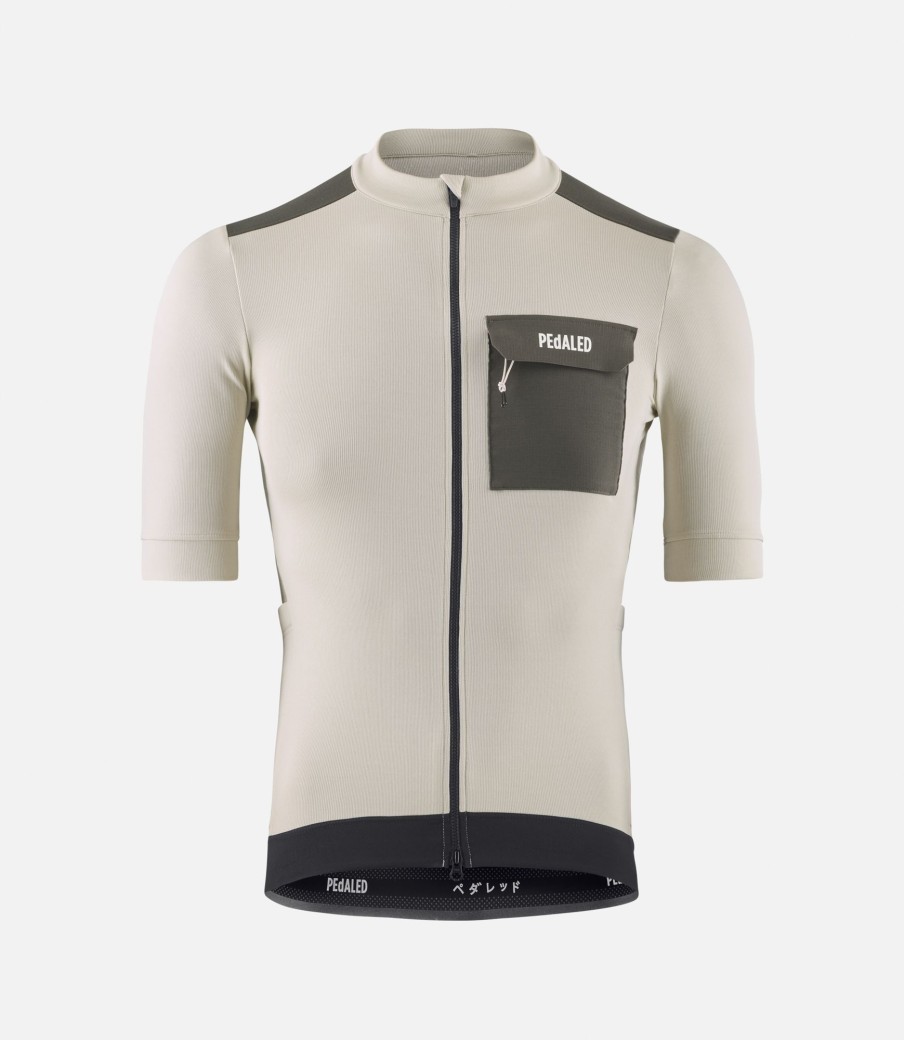 Uomo PEdALED | Maglia In Lana Merino A Maniche Corte Off-White