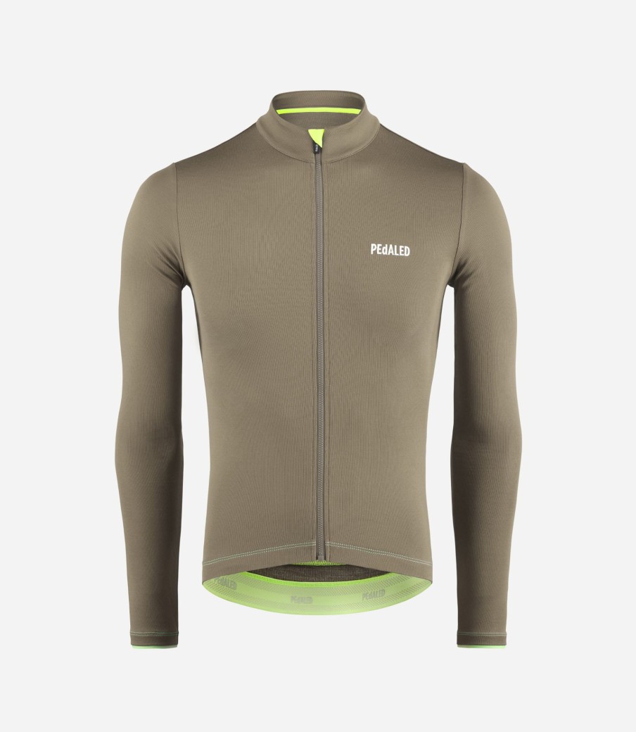 Uomo PEdALED | Maglia Merino Maniche Lunghe Grigio