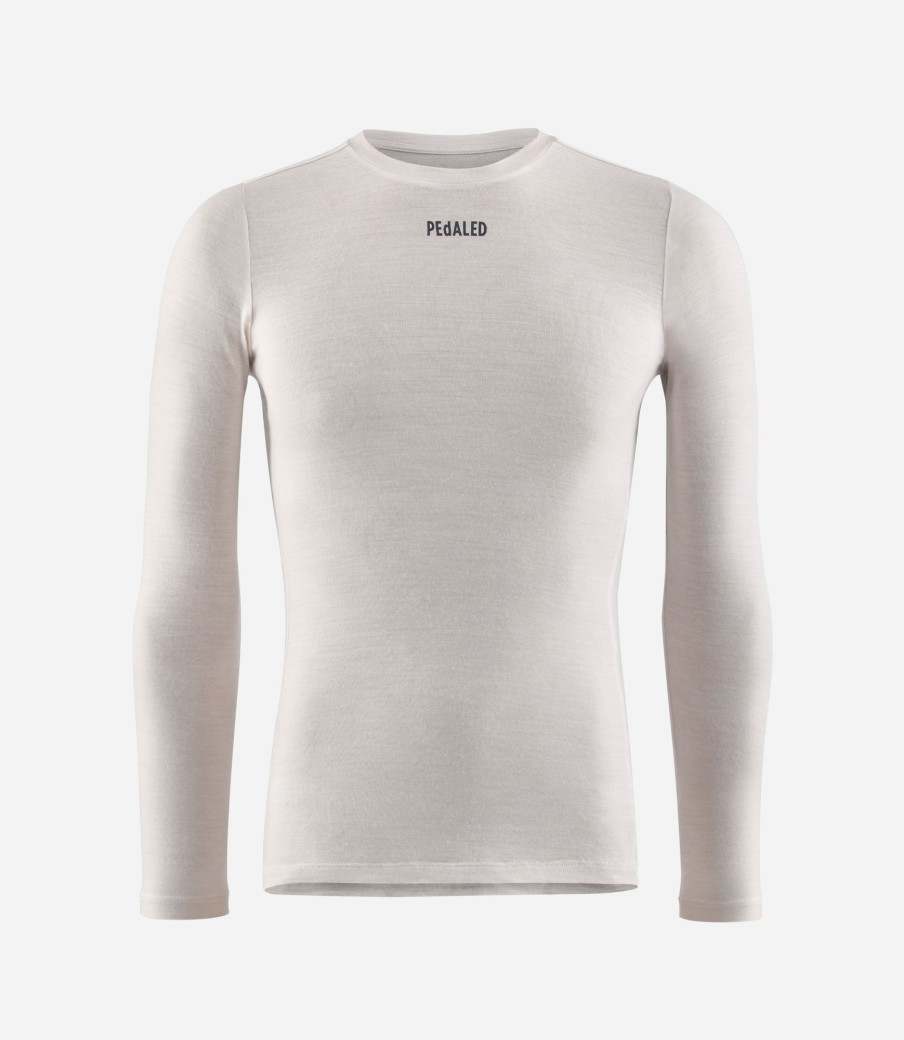 Uomo PEdALED | Maglia Intima In Merino Maniche Lunghe Off-White