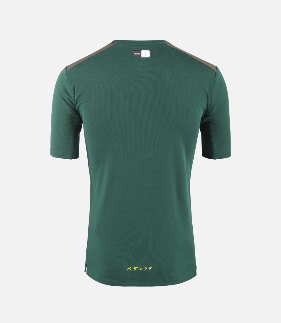 Uomo PEdALED | T-Shirt In Lana Merino Dark Green