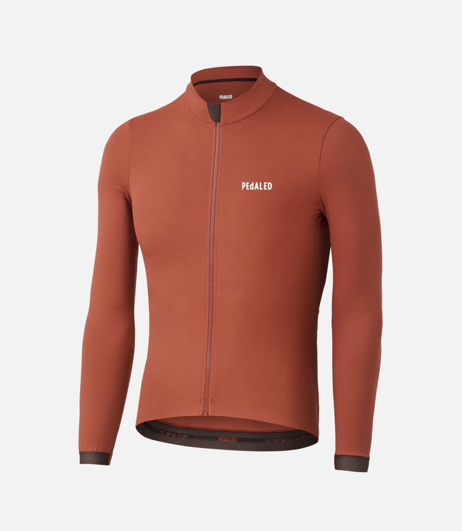 Uomo PEdALED | Maglia A Maniche Lunghe Burnt Henna