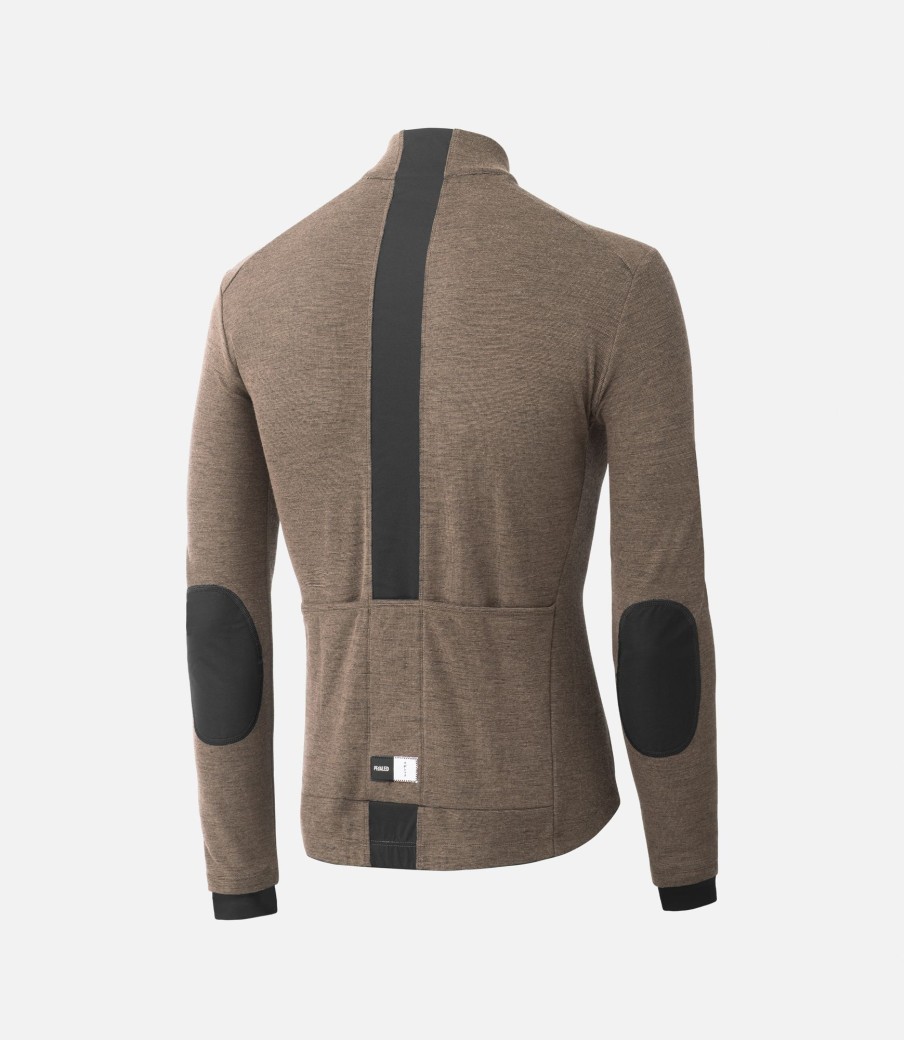 Uomo PEdALED | Maglia In Lana Merino A Maniche Lunghe Walnut