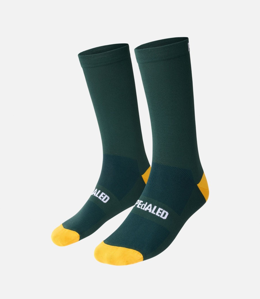 Uomo PEdALED | Calzini Da Ciclismo Estivi Dark Green