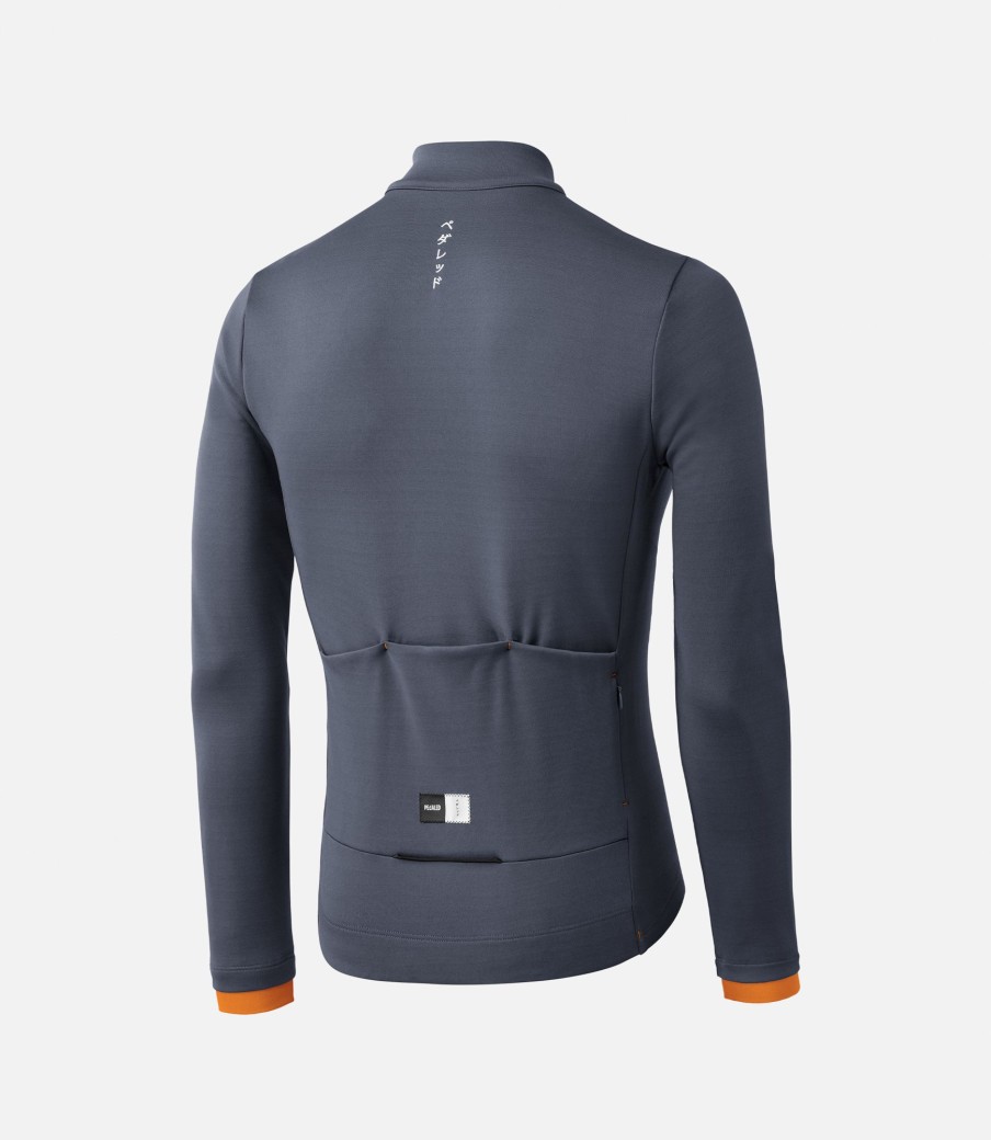 Uomo PEdALED | Maglia In Merino A Maniche Lunghe Indian Ink