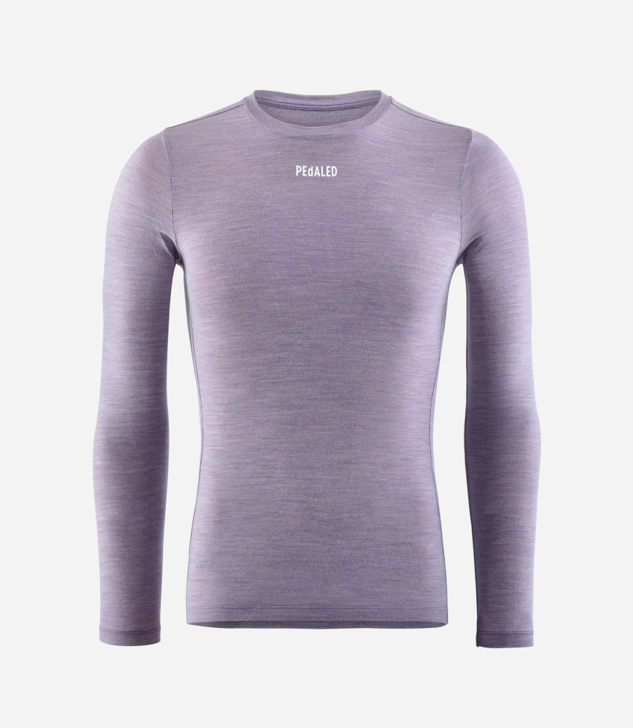 Uomo PEdALED | Maglia Intima In Merino Maniche Lunghe Lilac