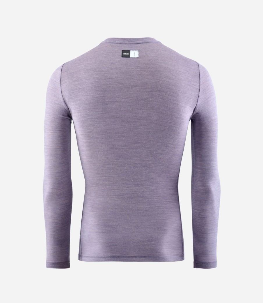 Uomo PEdALED | Maglia Intima In Merino Maniche Lunghe Lilac