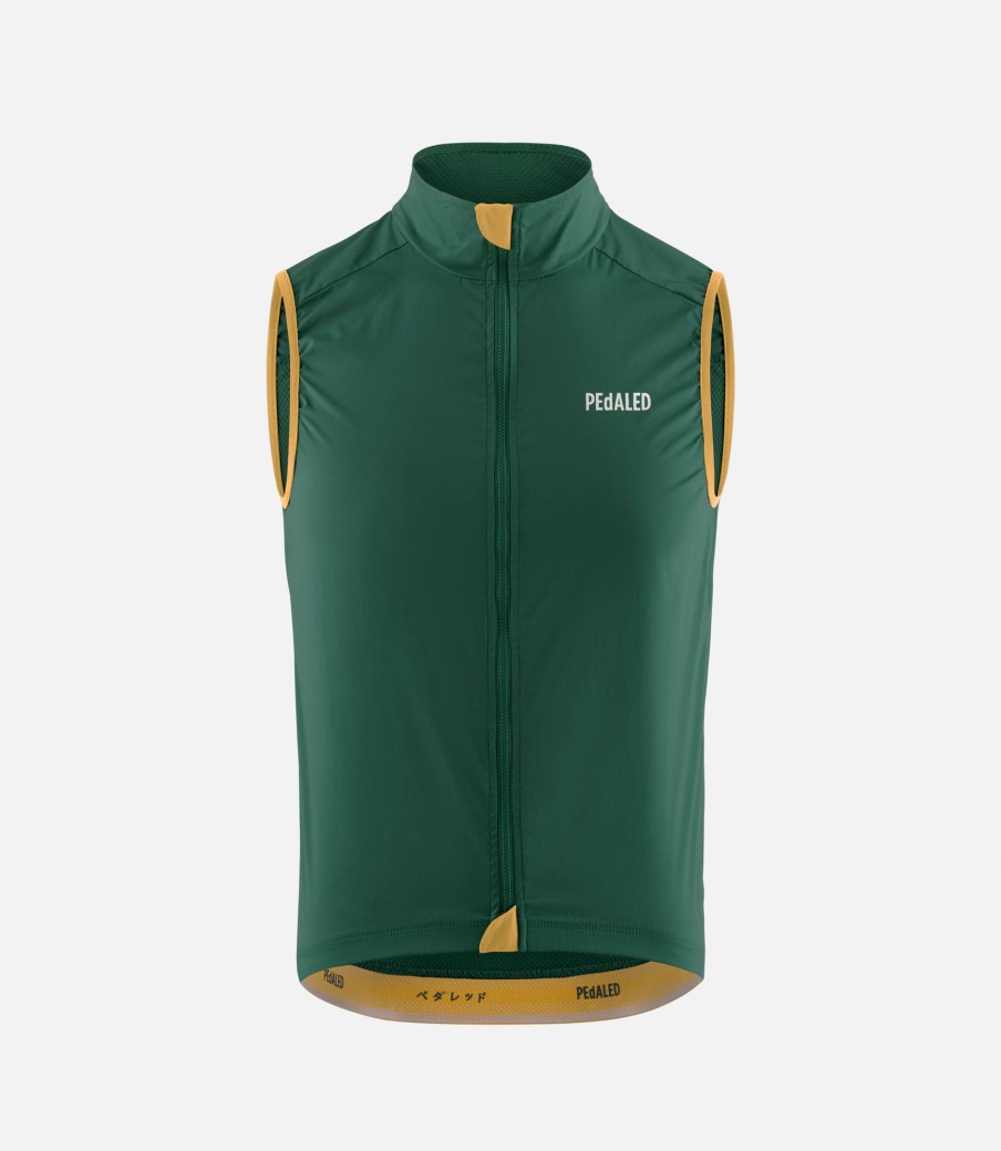 Uomo PEdALED | Gilet Antivento Dark Green