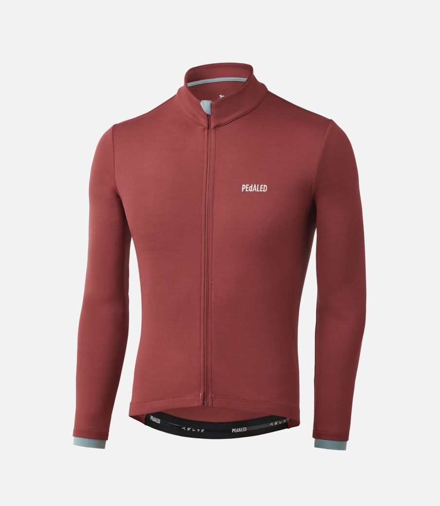 Uomo PEdALED | Maglia In Merino A Maniche Lunghe Madder Brown